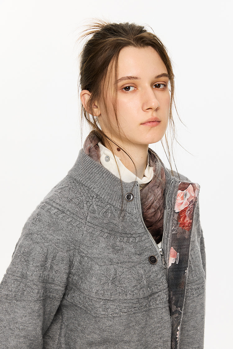 KREATE Monet Double-Placket Cardigan