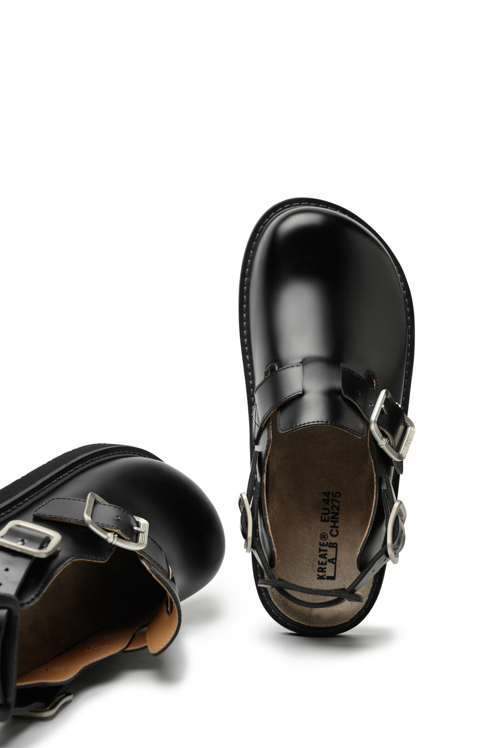 KREATE Top-Grain Leather Platform Clogs