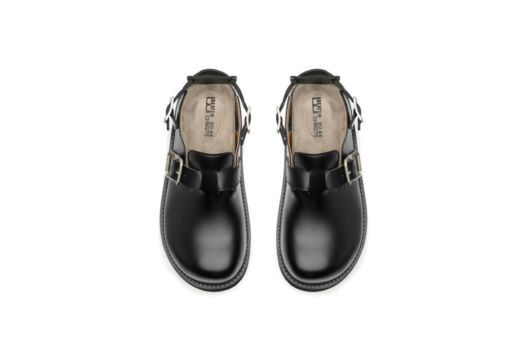 KREATE Top-Grain Leather Platform Clogs