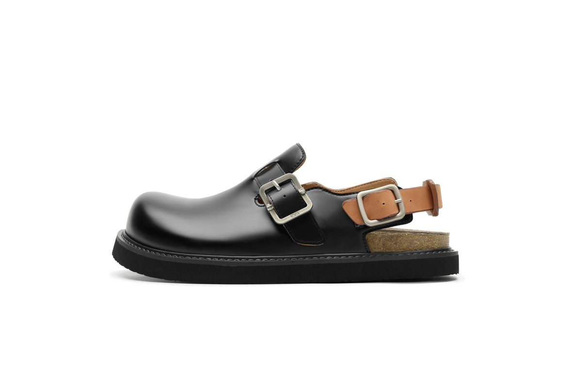 KREATE Top-Grain Leather Platform Clogs