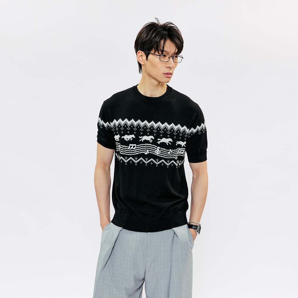 KREATE Music Note Lyocell Knit Tee