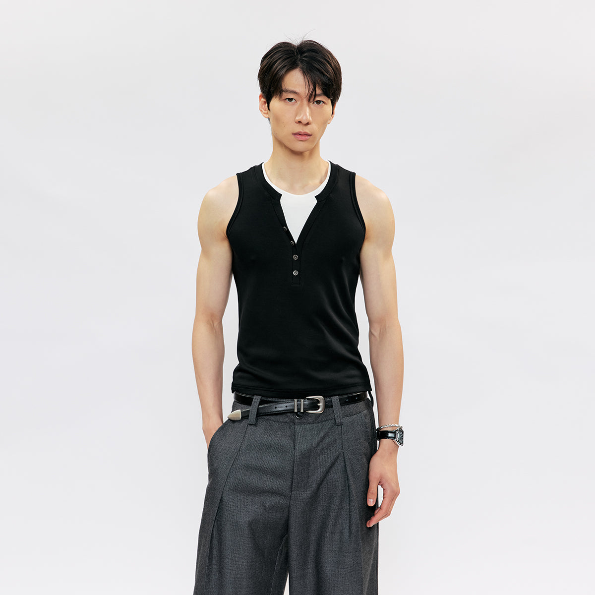 KREATE Layered Button Tank