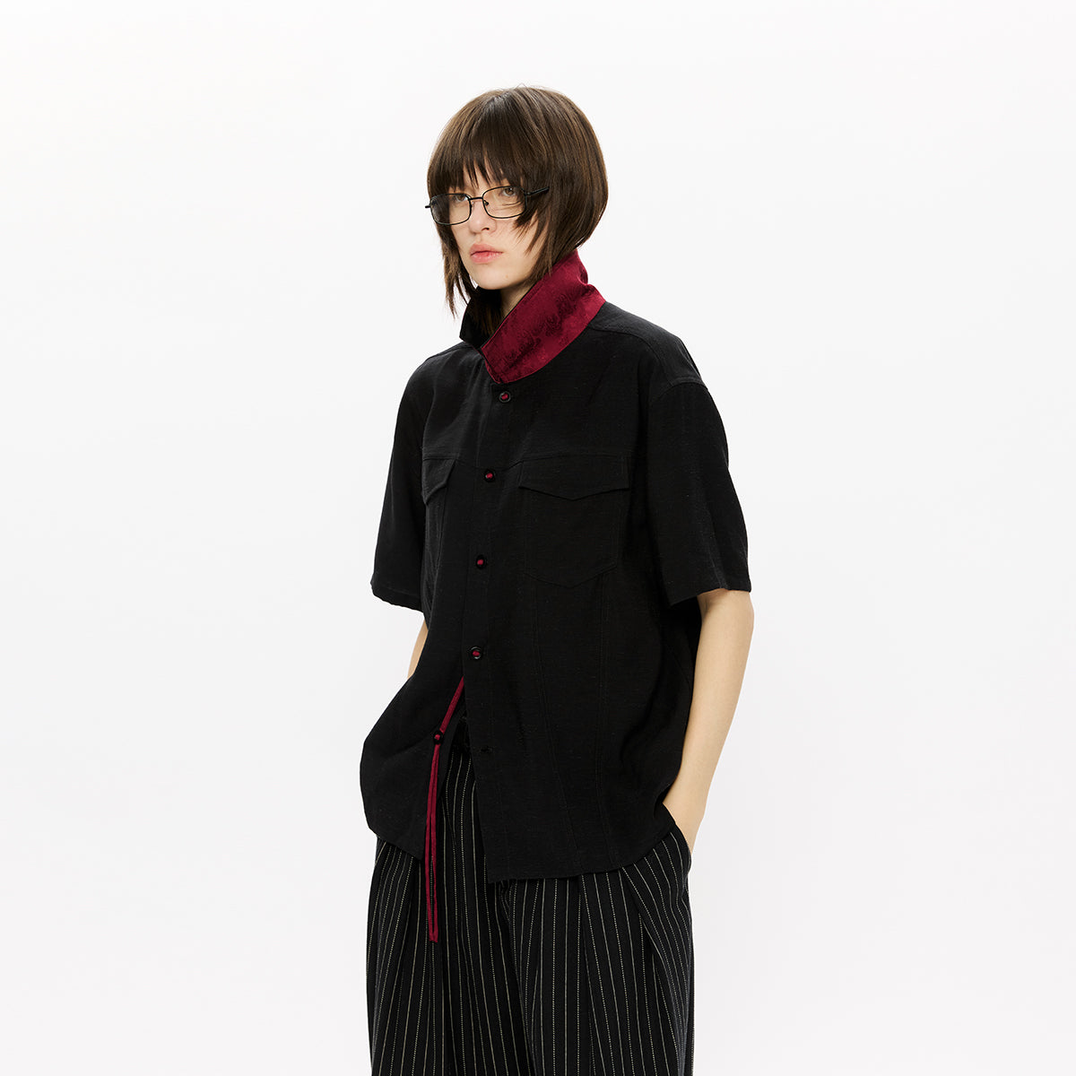 KREATE Fringed Linen Shirt