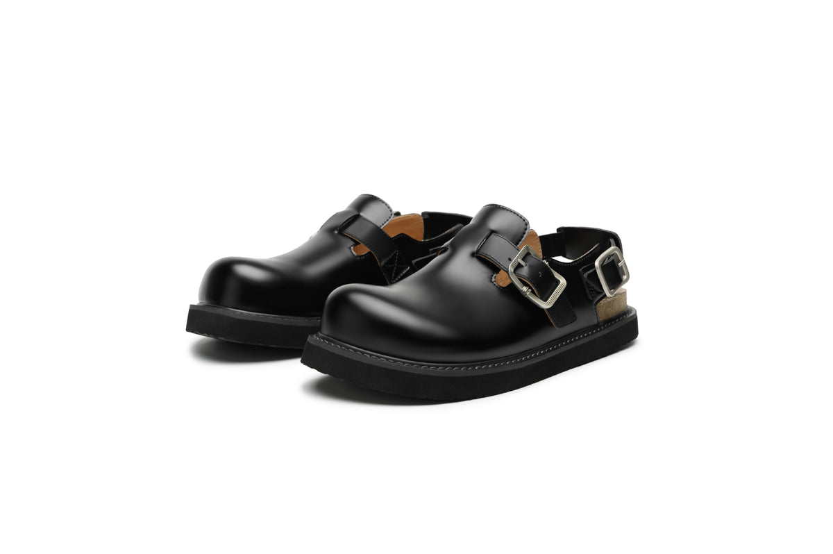KREATE Top-Grain Leather Platform Clogs
