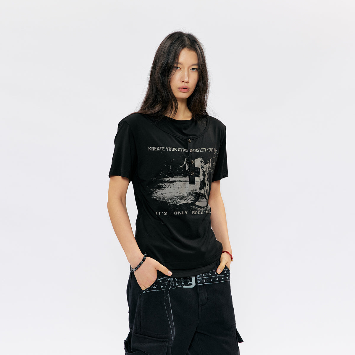KREATE Nirvana Modal Henley Tee