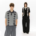 KREATE Lyocell Argyle Knit Polo