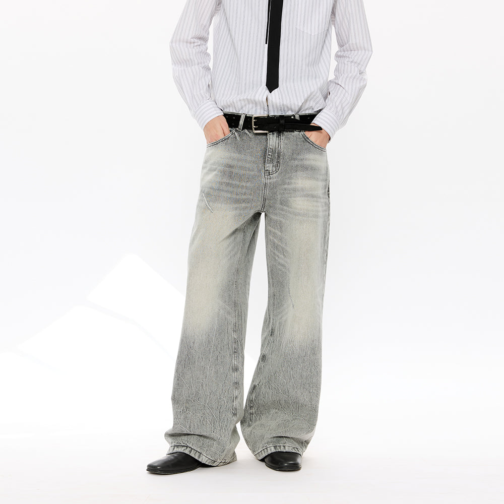 KREATE Water-Ripple Washed Jeans