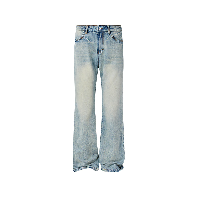 KREATE Mud-Washed Flare Jeans