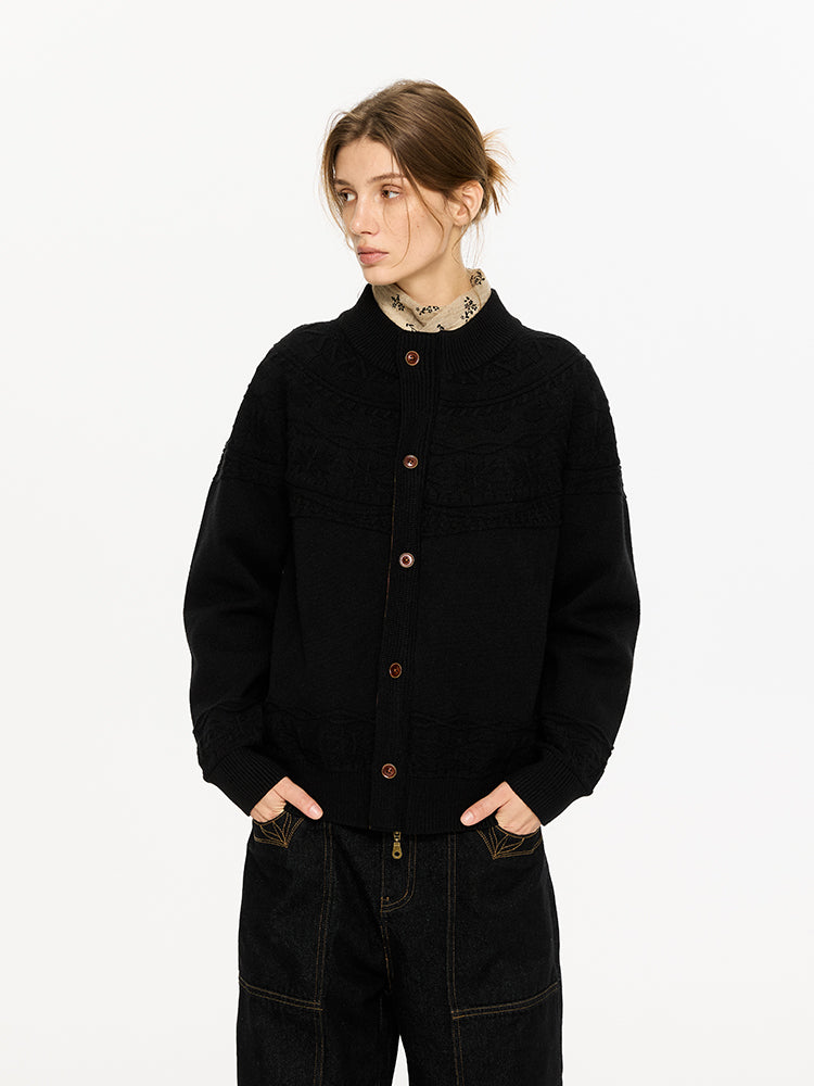 KREATE Monet Double-Placket Cardigan