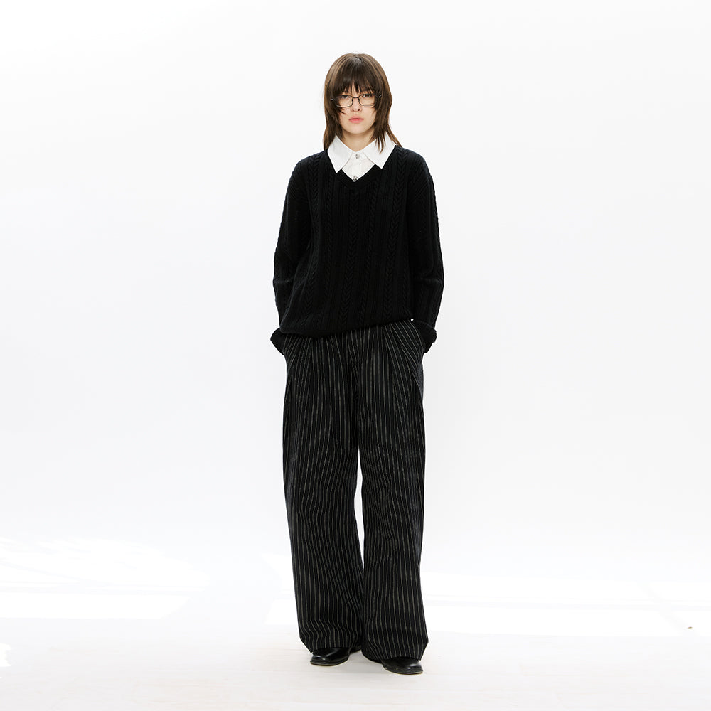 KREATE Lloyd Wool Lyocell Cable Sweater