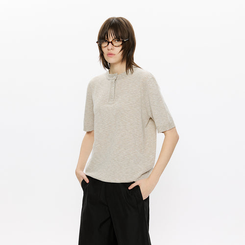 KREATE Cable Knit Henley Tee