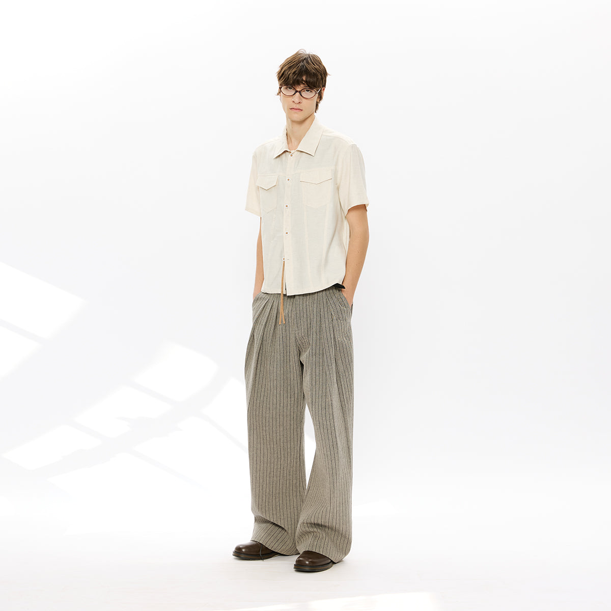 KREATE Fringed Linen Shirt