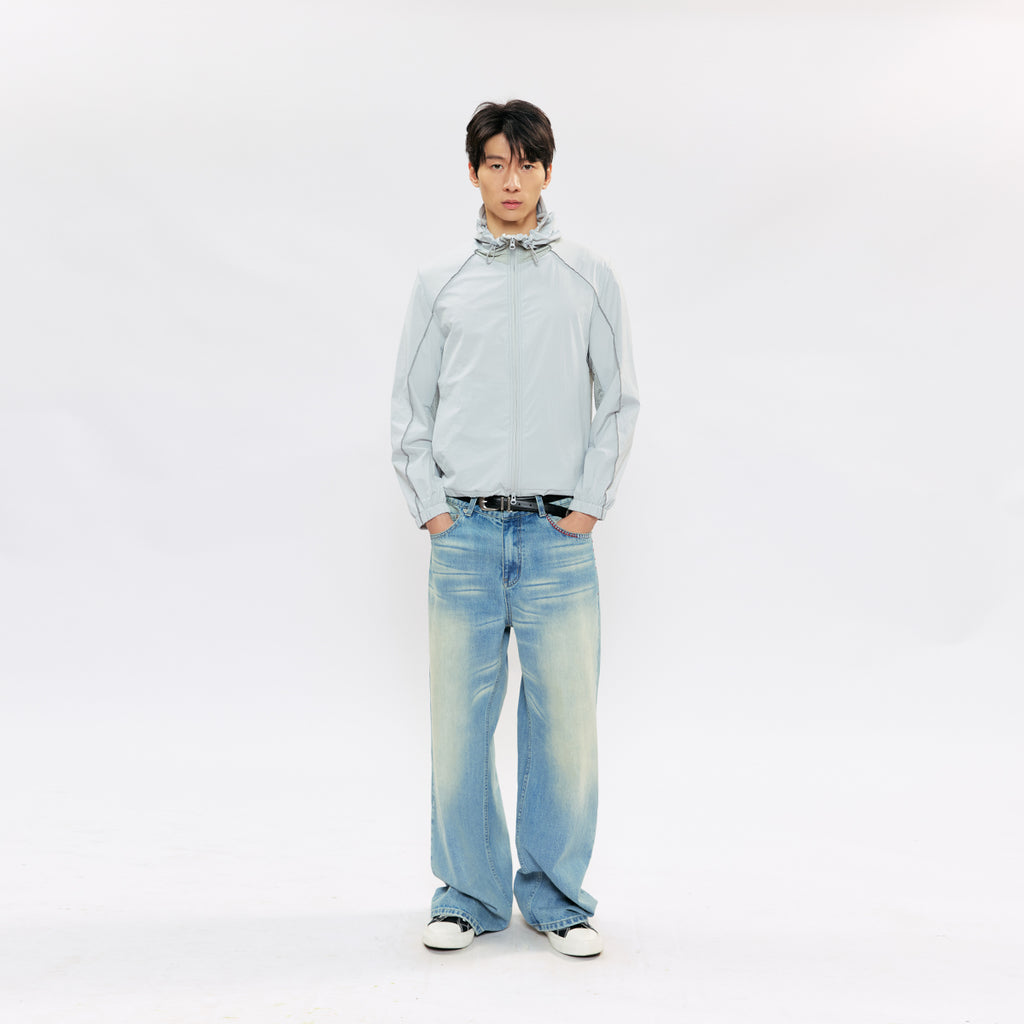KREATE Ice Trace Embroidered Jeans