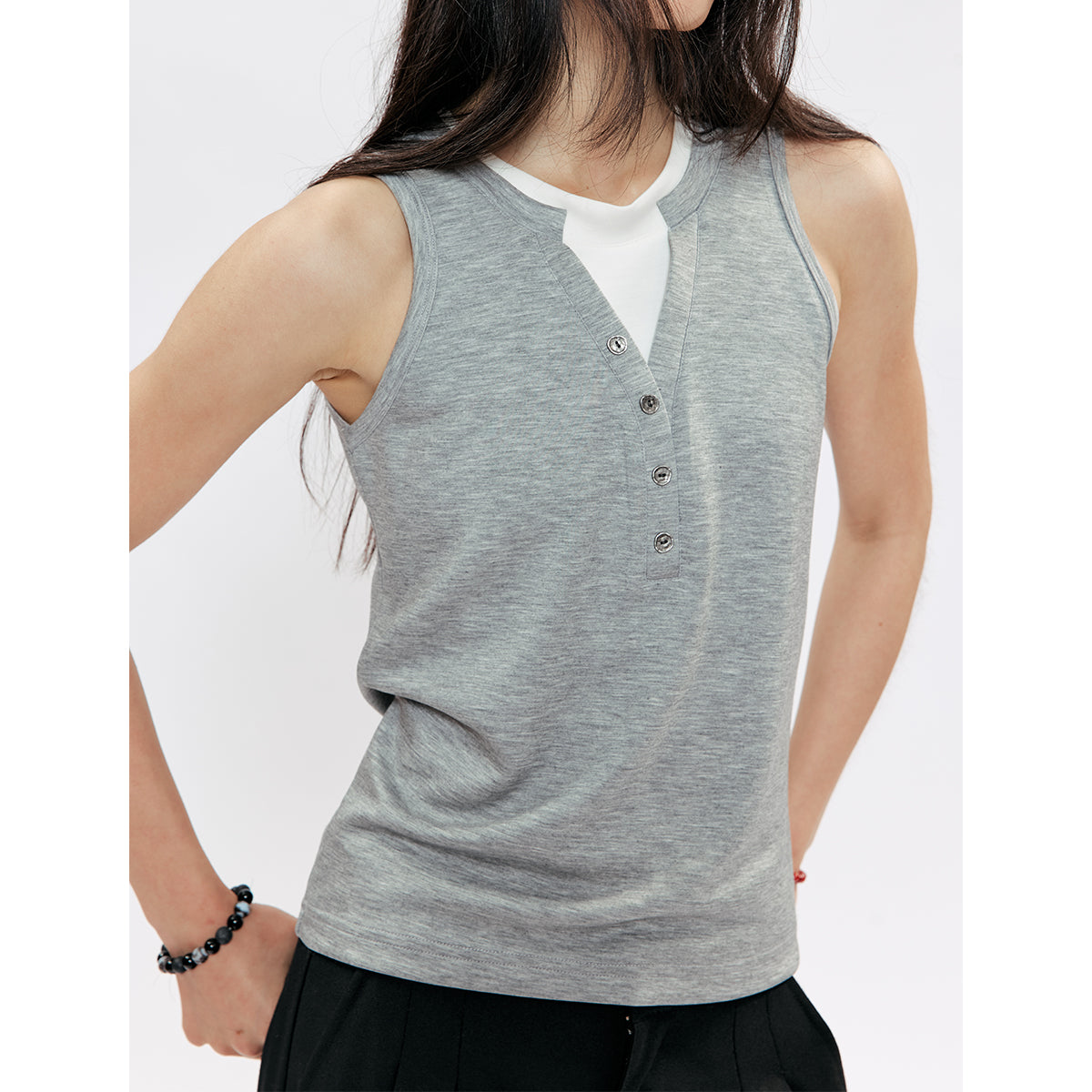 KREATE Layered Button Tank