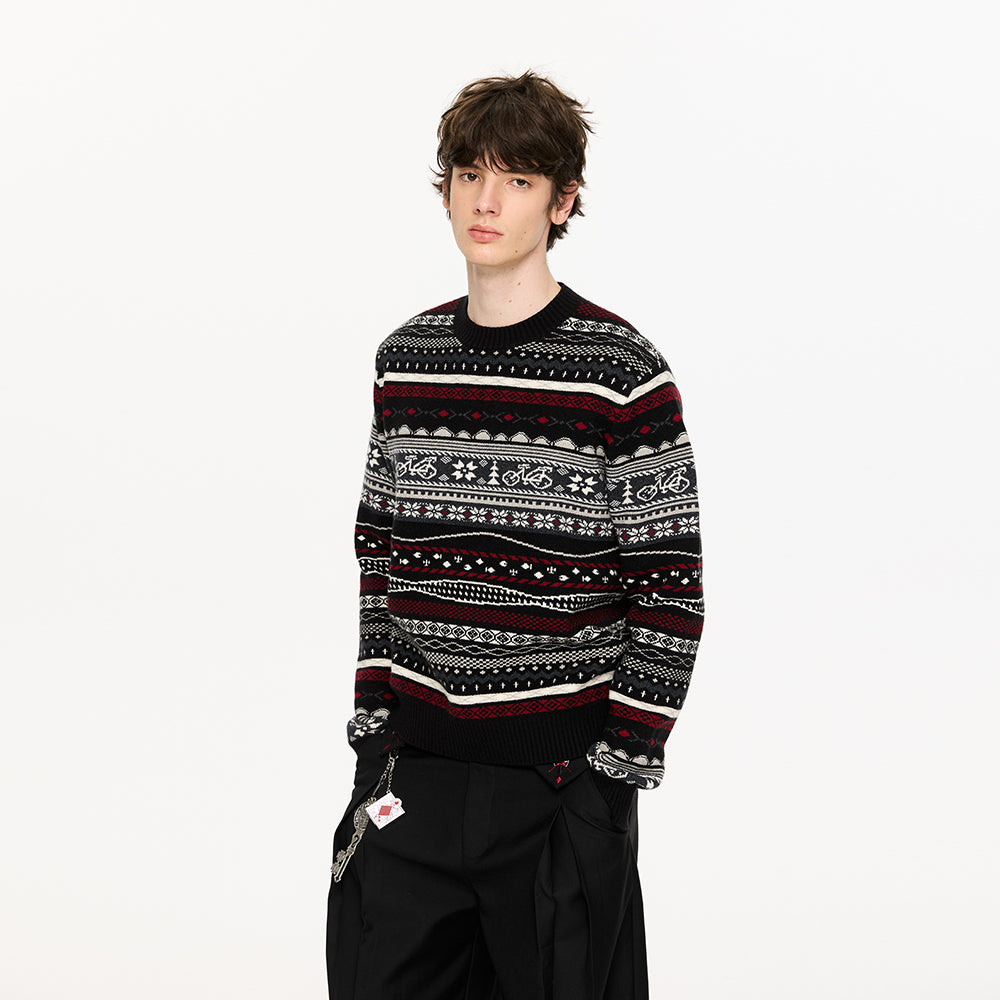 KREATE Fair Isle Crewneck Sweater