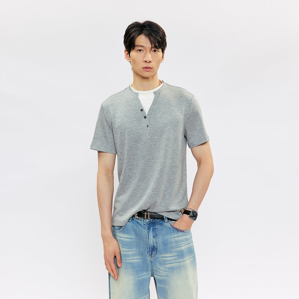 KREATE Layered Button Tee