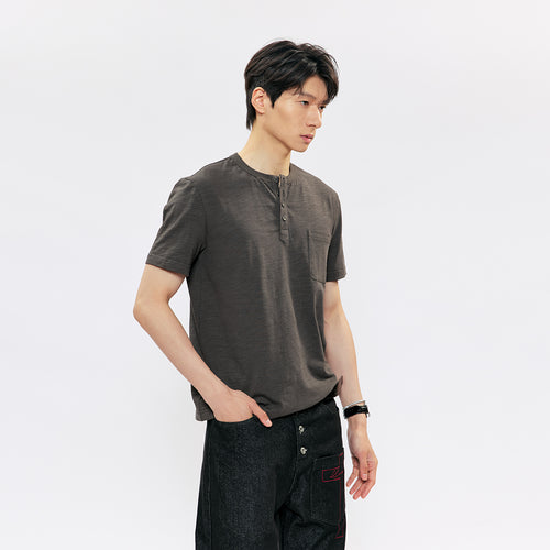 KREATE Chain Cross Henley Tee