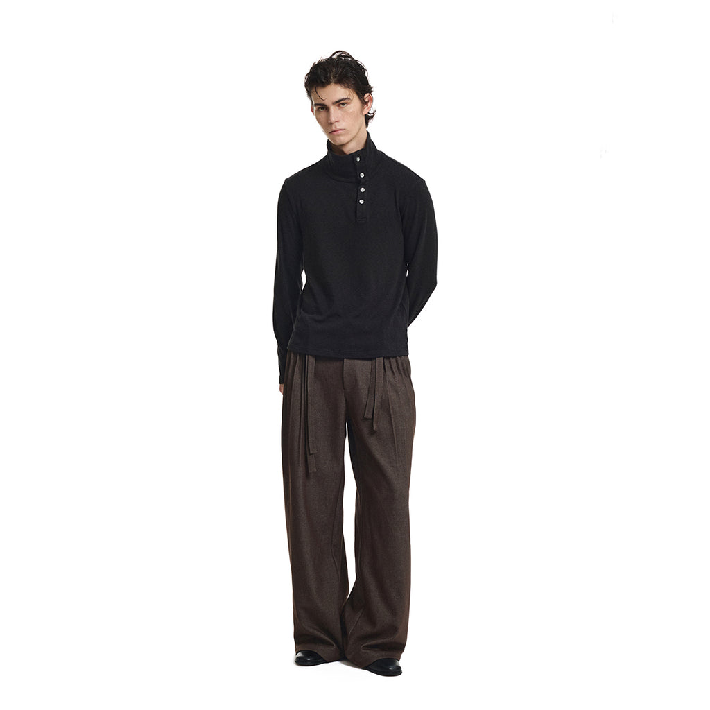 KREATE Asymmetric Henley Long-Sleeve Tee