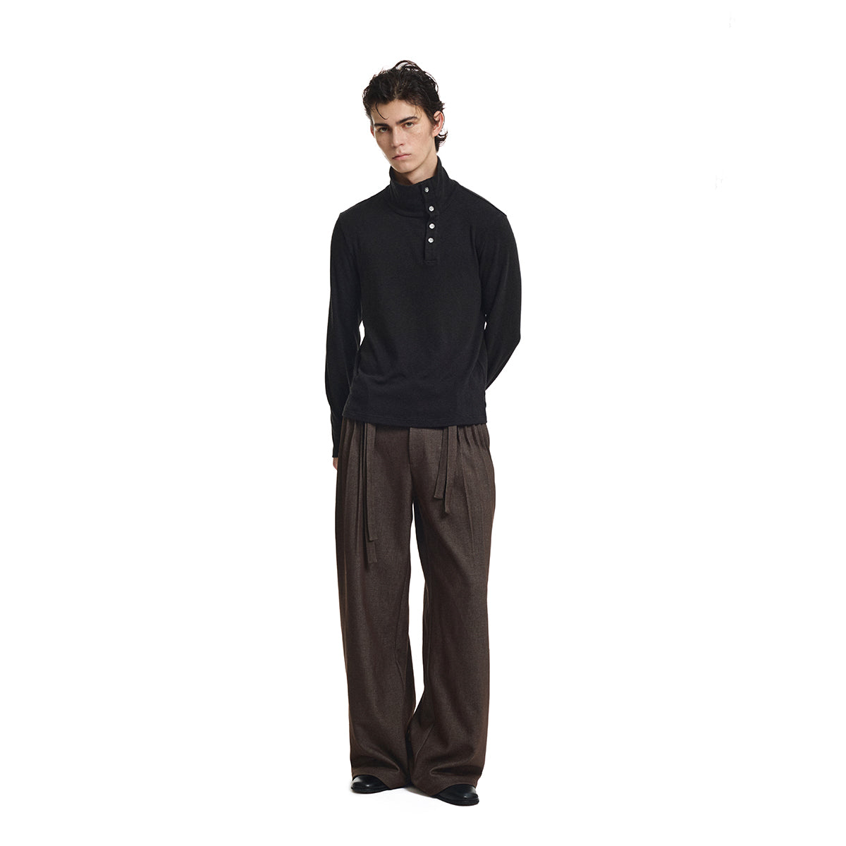 KREATE Asymmetric Henley Long-Sleeve Tee