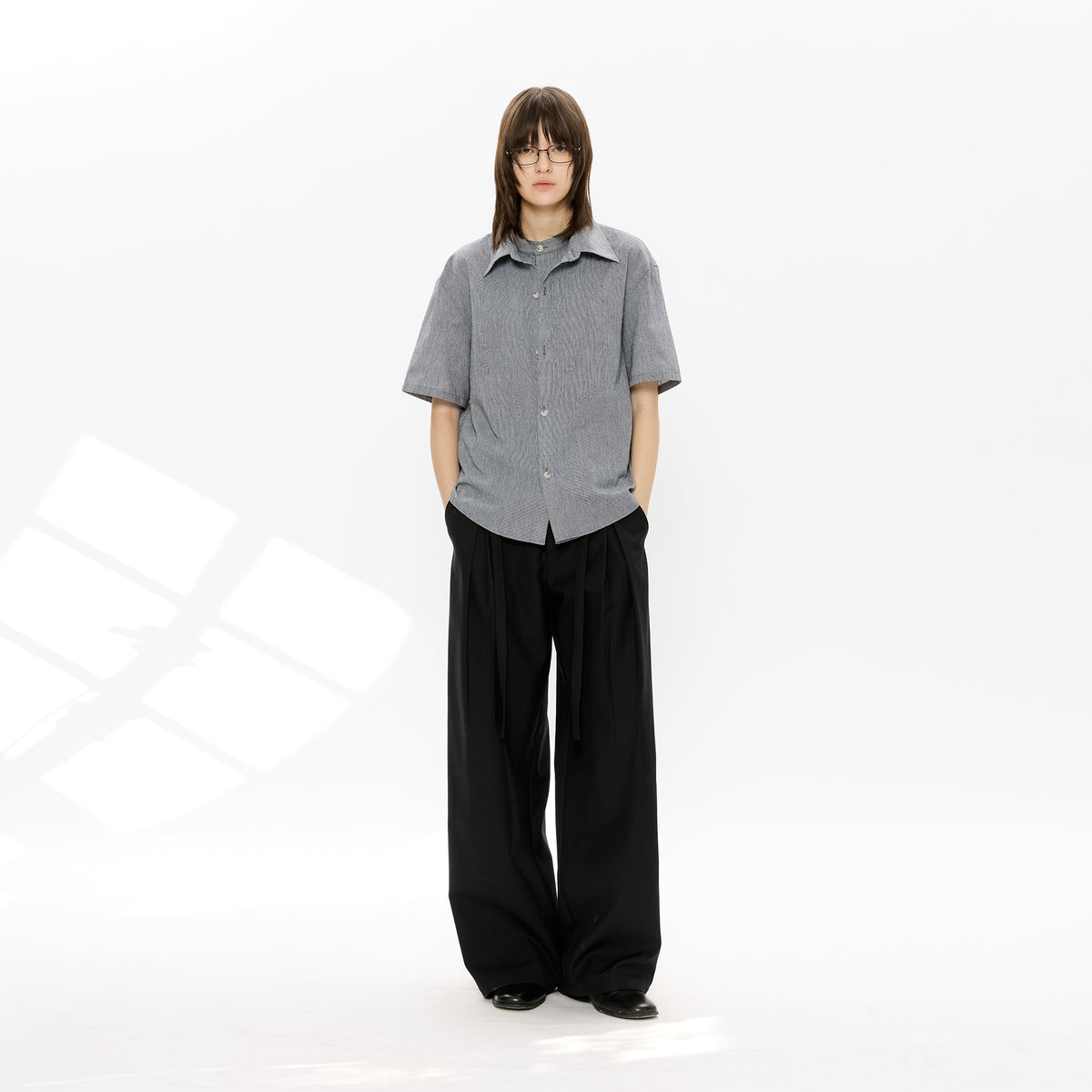 KREATE Layered Linen Plaid Shirt
