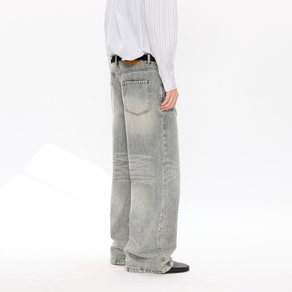 KREATE Water-Ripple Washed Jeans