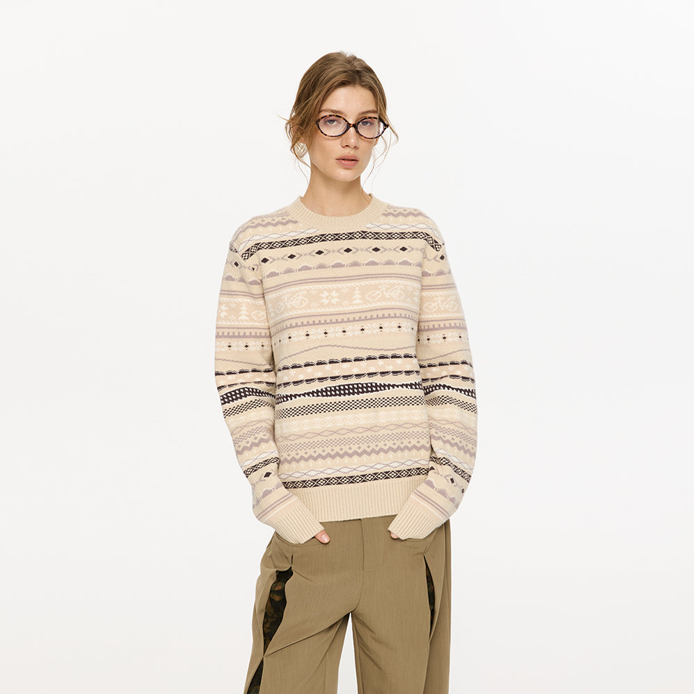 KREATE Fair Isle Crewneck Sweater