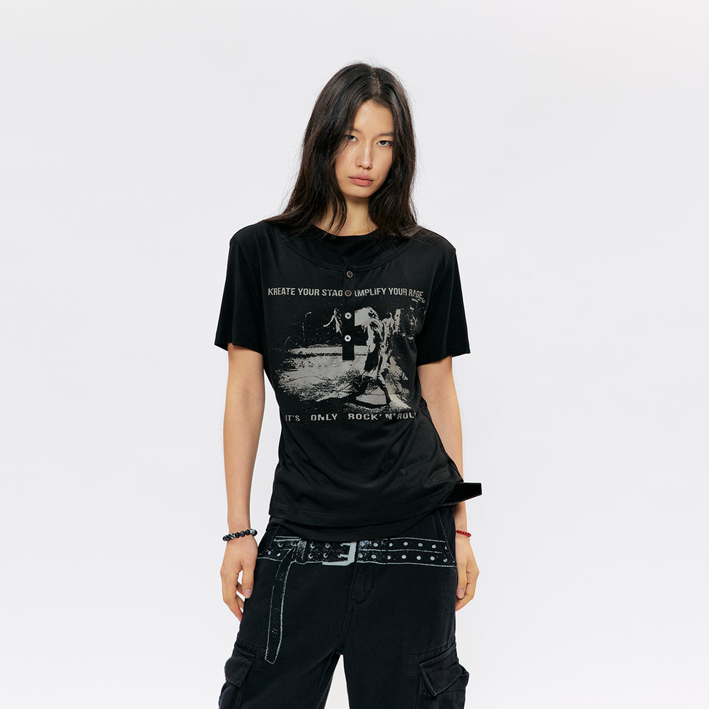 KREATE Nirvana Modal Henley Tee