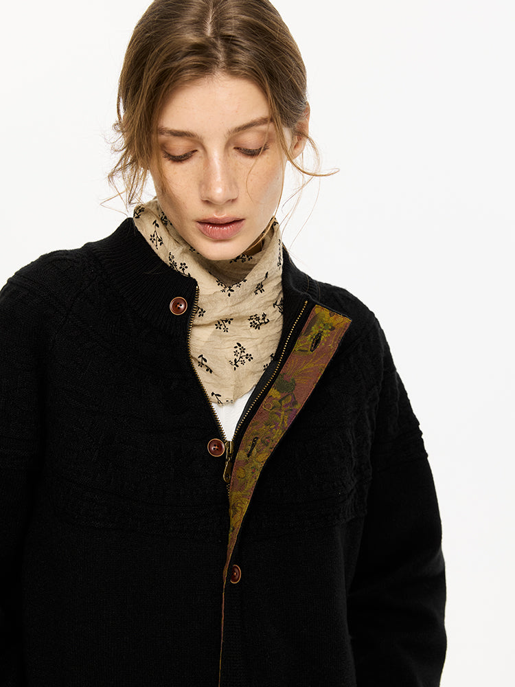 KREATE Monet Double-Placket Cardigan