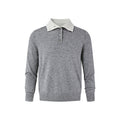 KREATE Fine Wool Double-Collar Knit Top