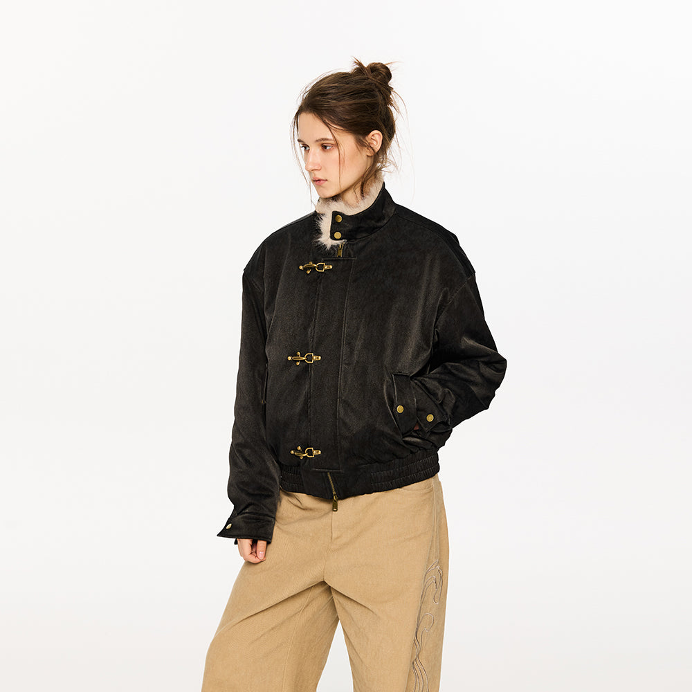 KREATE Dark Eagle PU Harrington Jacket
