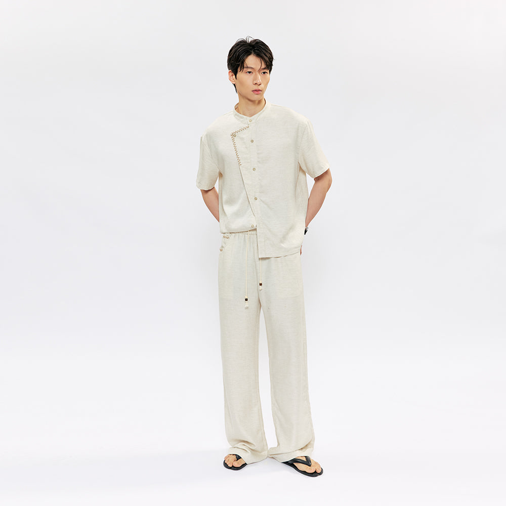 KREATE Coconut Stitch Lyocell Linen Trousers