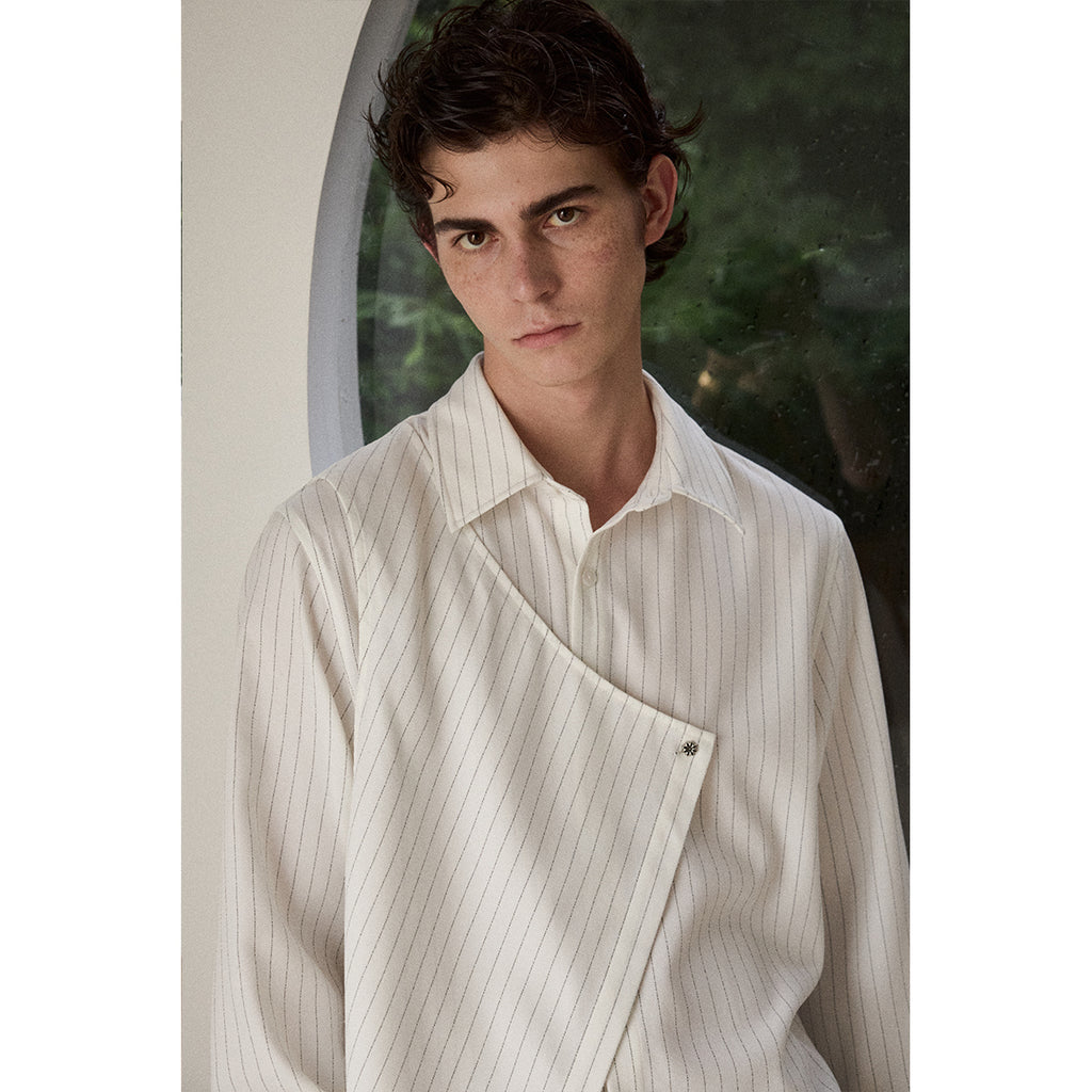 KREATE Pleat Deconstructed Stripe Shirt