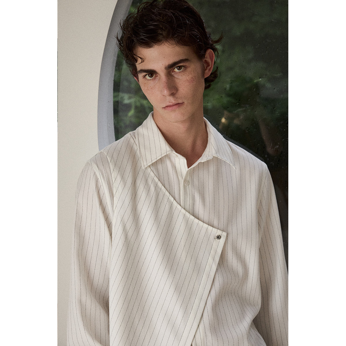 KREATE Pleat Deconstructed Stripe Shirt
