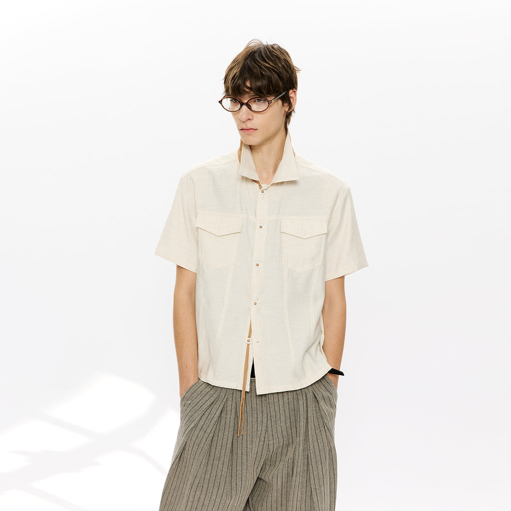 KREATE Fringed Linen Shirt