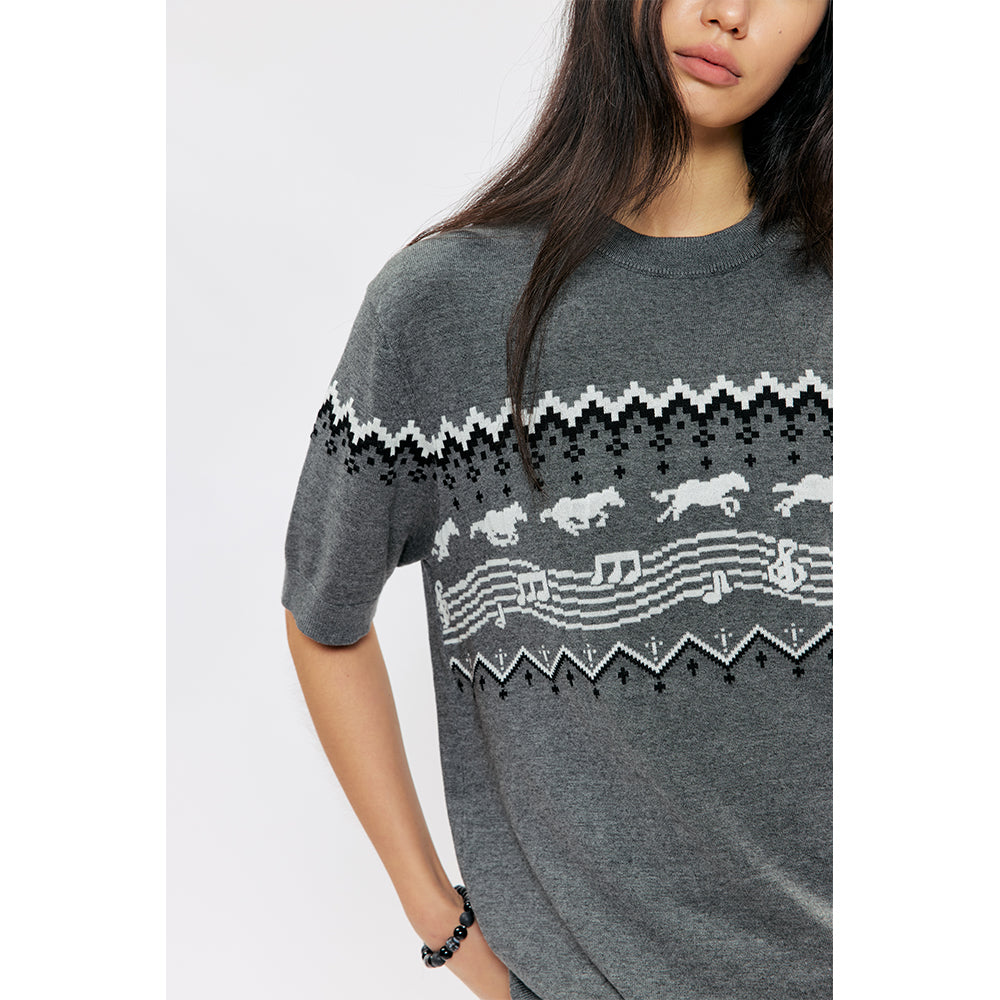 KREATE Music Note Lyocell Knit Tee