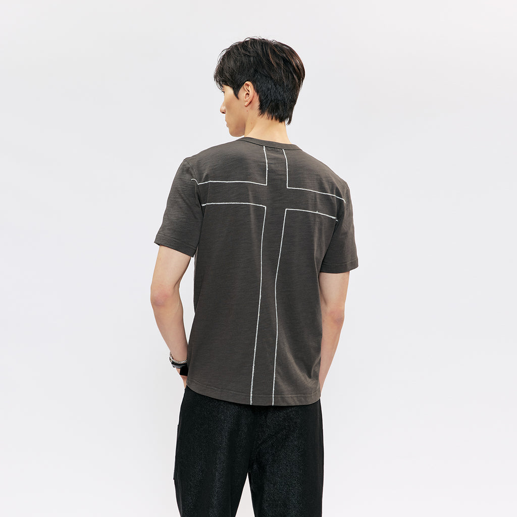 KREATE Chain Cross Henley Tee