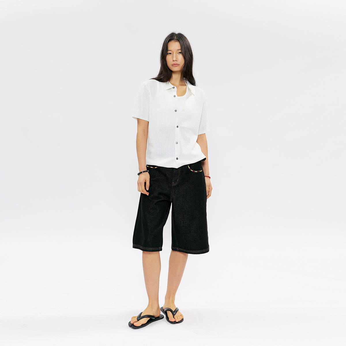 KREATE Woven Order Ribbed Knit Polo