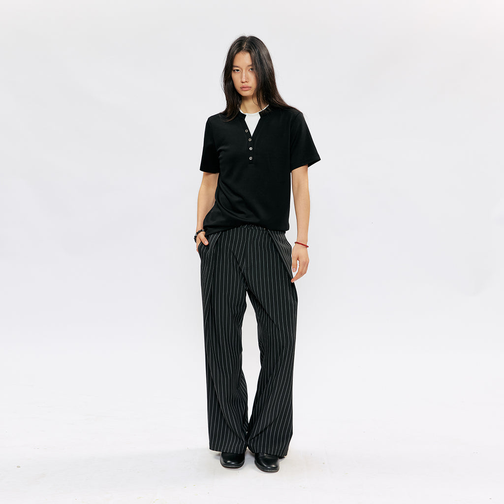 KREATE Layered Button Tee