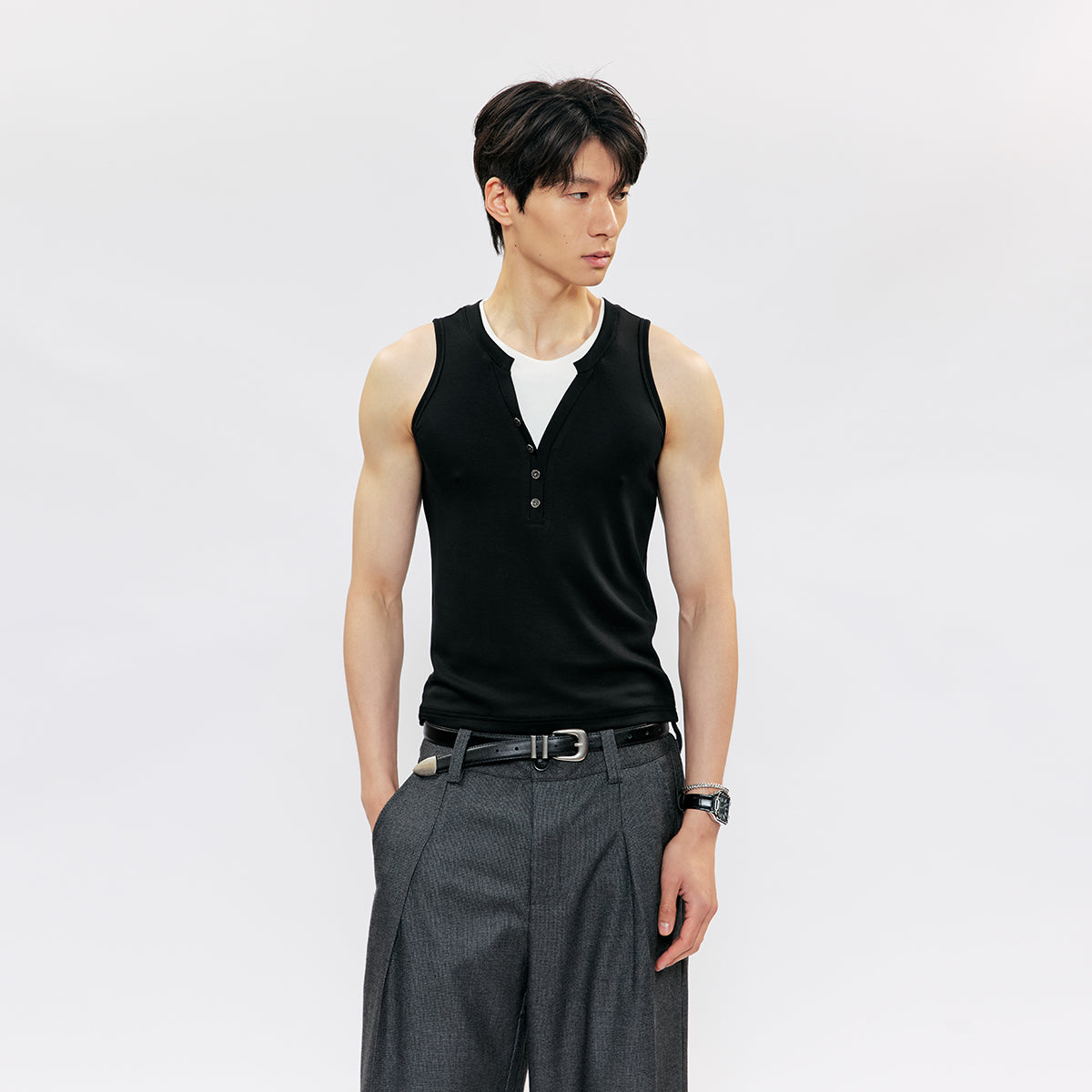 KREATE Layered Button Tank