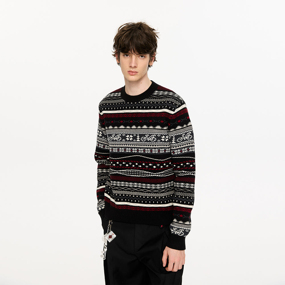 KREATE Fair Isle Crewneck Sweater