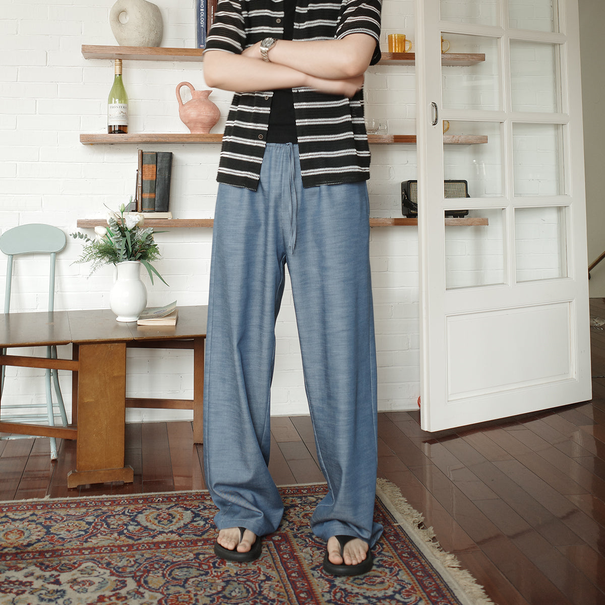 KREATE Acetate Lyocell Drawstring Trousers