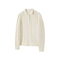 KREATE Cable Knit Polo Sweater