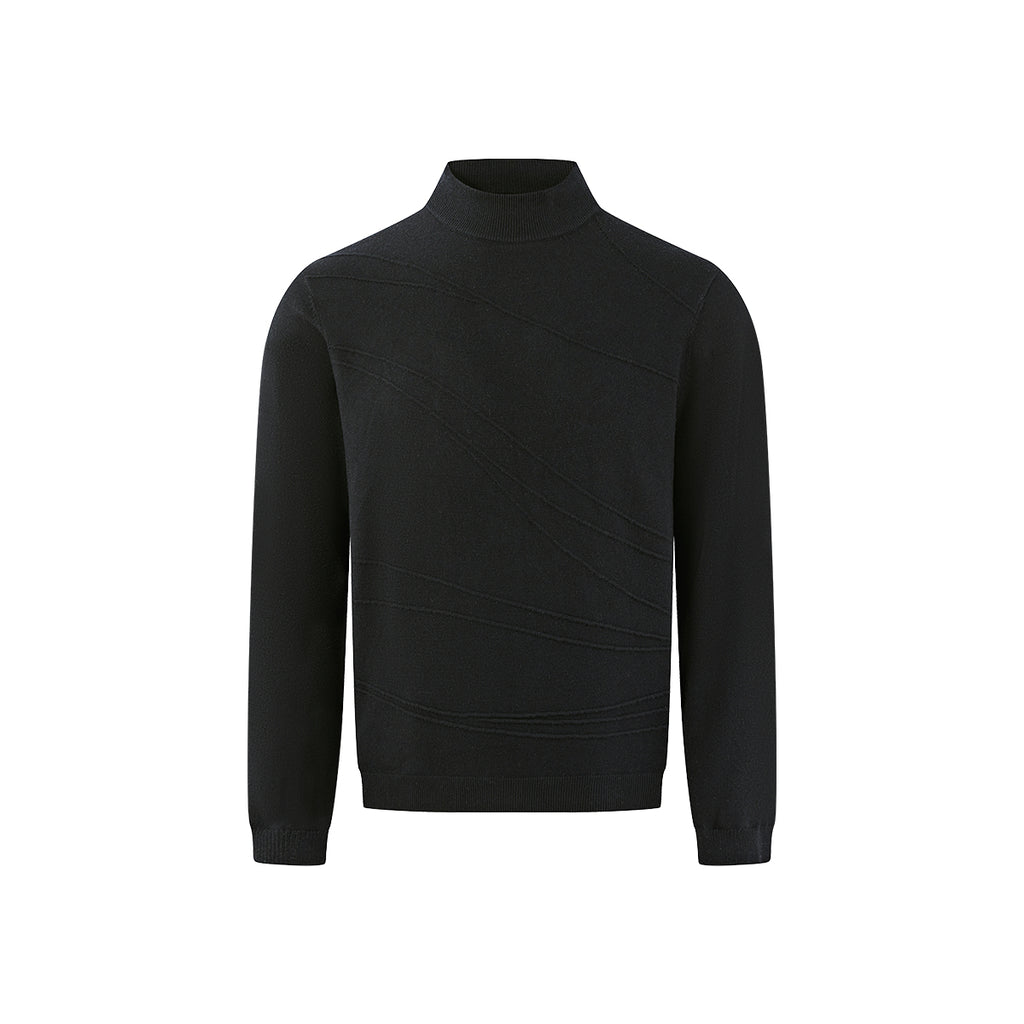 KREATE Arc Jacquard Mock-Neck Sweater