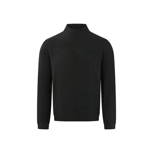 KREATE Arc Jacquard Mock-Neck Sweater
