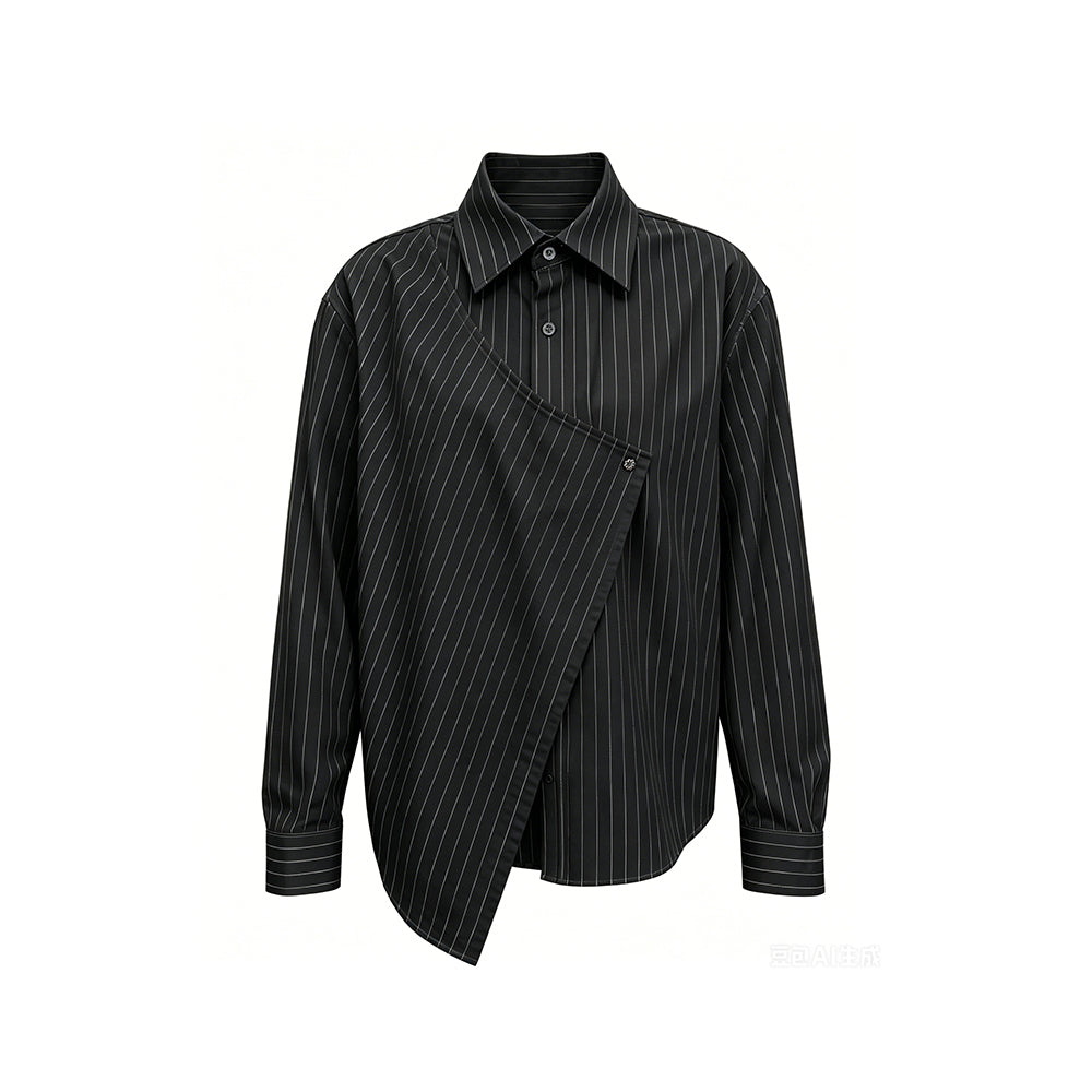KREATE Pleat Deconstructed Stripe Shirt