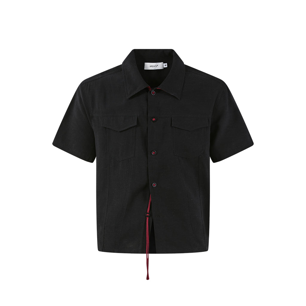 KREATE Fringed Linen Shirt