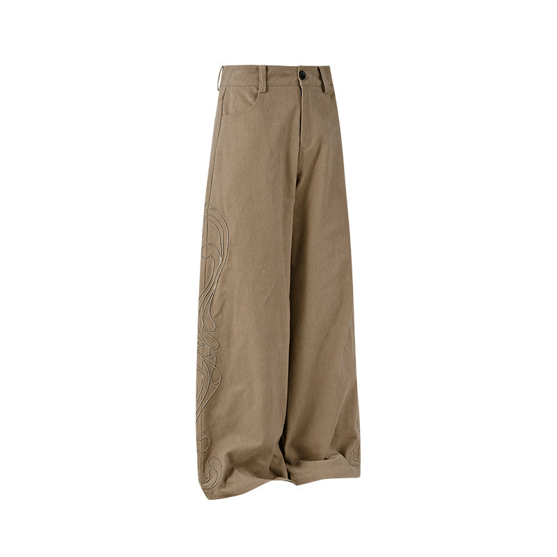 KREATE Totem Embroidered Canvas Pants