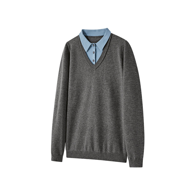 KREATE Layered Modal Polo Sweater