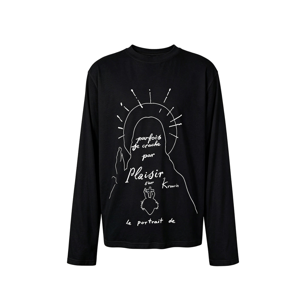 KREATE Lyocell Statue Print Long-Sleeve Tee
