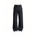 KREATE Darkborn PU Panel Raw Denim Jeans